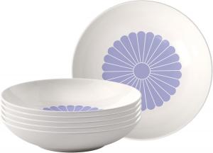 Набор тарелок для пасты Villeroy & Boch Fleur Couleur, 6 предметов, 24 см, синий