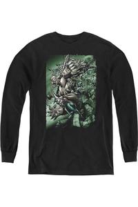 Футболка с длинным рукавом "Superman Doomsday Destruction" для детей Gildan, черный