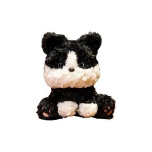 Вязаный бархатный плюшевый щенок плюшевая игрушка высота 22 см Bobby Bear, черный