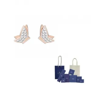 Позолоченные серьги-гвоздики Swarovski, серебро