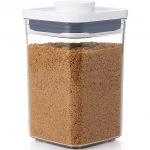 Банка для хранения OXO Good Grips, (1 шт.), МАЛЕНЬКАЯ КВАДРАТНАЯ КОРОТКАЯ - 1л, цвет transparent