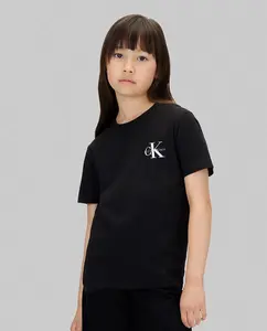 Футболка для мальчика с монограммой CK Calvin Klein, черный