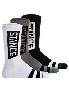 Носки STANCE Socken 3er Pack, цвет Schwarz/Weiß/Grau