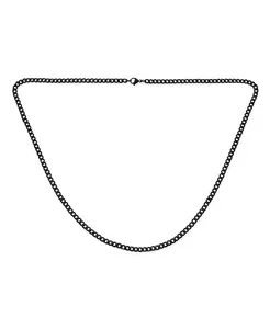 Прочная байкерская бижутерия, ожерелье из цельной цепи панцирного звена, золотистый оттенок, нержавеющая сталь 4 мм Bling Jewelry, black