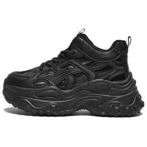 BASTO Износостойкие низкие массивные кроссовки женские - черные с флисовой подкладкой, цвет Black Fleece-Lined