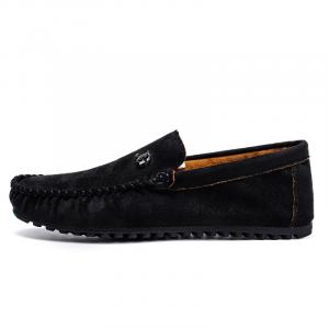 Black-tailed deer Черные лоферы с оленьим принтом men's