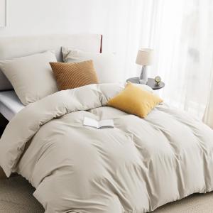 Комплект постельного белья Bedsure из 3 предметов, 155х220 см, льняной