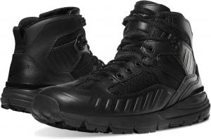 Мужские тактические водонепроницаемые ботинки Danner FullBore 4.5 черного цвета - из цельнозерновой кожи и сетки, с амортизирующей подошвой и противоскользящей подошвой