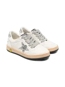 Кеды с блестками Golden Goose Kids, белый