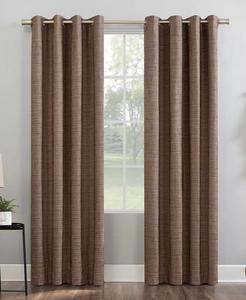 Штора Kline Burlap Weave Thermal Extreme со 100% затемнением и люверсами Sun Zero, оранжевый