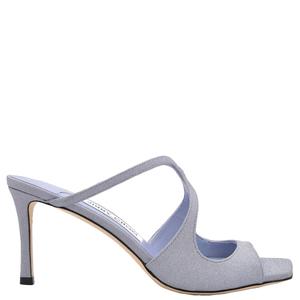 Jimmy Choo Anise 75 Блестящие мюли, Tanzanite