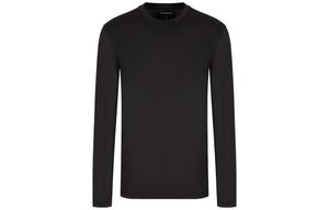 Джемпер из смесового джерси Asv Lyocell EMPORIO ARMANI, черный