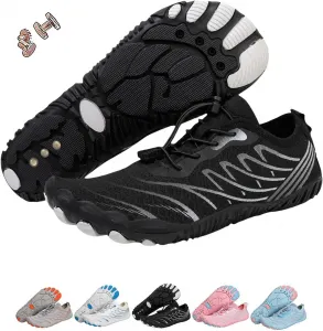 Заземляющие обувь с медью, походная обувь для ходьбы босиком для женщин и мужчин с невропатией, походная обувь с медью, удобная, нескользящая и легкая Generic, черный