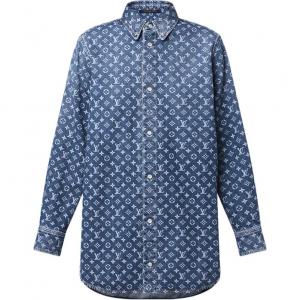 Джинсовая рубашка monogram LOUIS VUITTON, синий