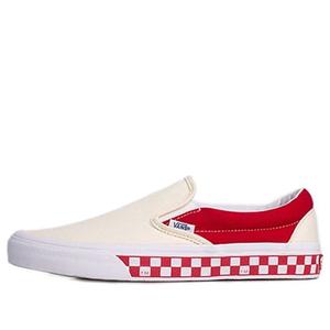 Кроссовки classic slip-on 'checker - racing red' Vans, красный