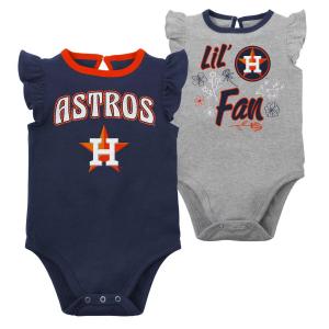 Комплект из двух боди Infant Navy/Heather Grey Houston Astros Little Fan Outerstuff