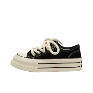 Alxnan Женские низкие скейтерские кеды Box в черном цвете, цвет Black