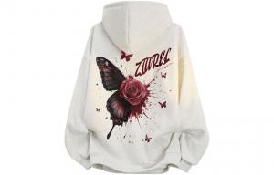 Толстовка Unisex Hooded Moderate Heavyweight ZIAREL, белый heather серый