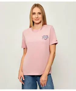 Футболка Relaxed fit Tommy Jeans, розовый