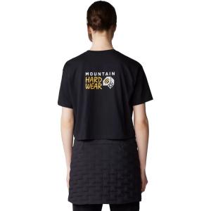 Короткий укороченный топ с коротким рукавом и логотипом Box Mountain Hardwear, черный