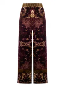 Велюровые брюки с рисунком "дамаск" Pierre-Louis Mascia, красный
