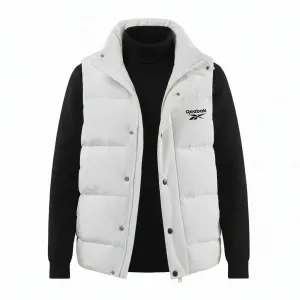 Пуховик-жилет Unisex со стойкой и подкладкой из флиса Reebok, белый