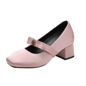 Туфли Мэри Джейн на массивном каблуке для женщин Zomila, Pink