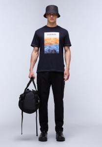 Футболка с принтом ROLLIN Napapijri, синий