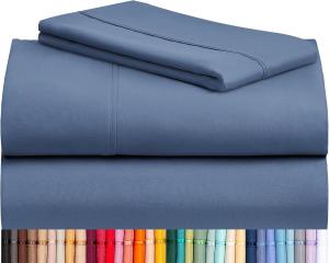 Комплект постельного белья LuxClub, 3 предмета, 168х260/100х203/51х76 см, оксфордский синий