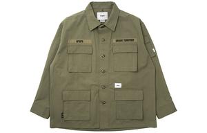 WTAPS Рубашка с вышитым логотипом, Army Green