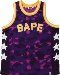 Топ BAPE Color Camo Bape Basketball Tank Top 'Purple', фиолетовый