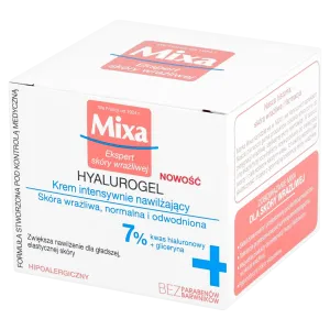 Mixa Hyalurogel интенсивно увлажняющий крем для лица для чувствительной, нормальной и сухой кожи, 50 мл
