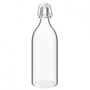 Бутылка с пробкой 1 литр Ikea Korken, прозрачный