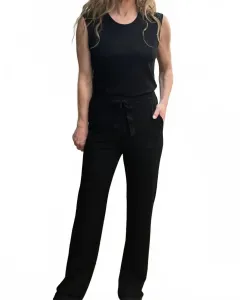 Комбинезон из французского трикотажа в стиле 002 Noir Majestic Filatures