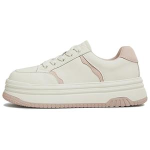 Женские низкие кроссовки для скейтбординга TATA, Ecru/Pink