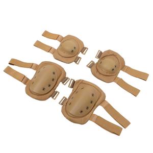 Комплект из 4 налокотников и наколенников. Универсальная защитная экипировка для велоспорта и активного отдыха. Дышащие и регулируемые наколенники и налокотники для мужчин и женщин. Цвет случайный ARTSEWPLY, Brown