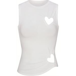 Skims Футболка-майка из коллекции ко Дню святого Валентина SS25 для женщин SNOW/Snow