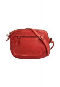 Сумка через плечо, натуральная кожа, производство Италия Cluty, красный