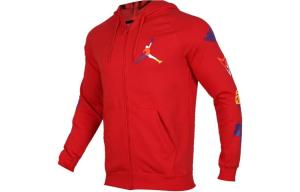 Куртка RIVALS LOOPBACK FZ мужская красная Jordan, красный