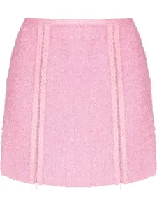 Юбка мини Lina из ткани букле Rotate Birger Christensen, светло-розовый