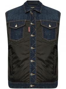 DSQUARED2 жилет с логотипом, синий