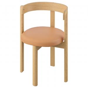 Стул IKEA, цвет oak/leather