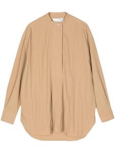 Блузка с воротником-стойкой и длинными рукавами Studio Nicholson, бежевый