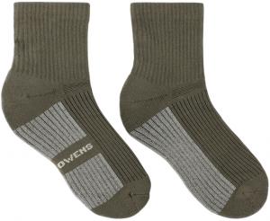 Детские зеленые жаккардовые носки Мох/Жемчуг Rick Owens