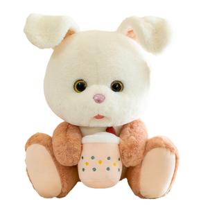 Плюшевая кукла Happy Milk Tea Bunny высотой 26 см WELTSTON, оранжевый