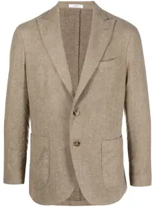 Однобортный пиджак из вирджинской шерсти Boglioli, нейтральный