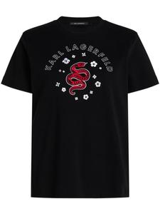 Футболка с лунным Новым годом Karl Lagerfeld, черный