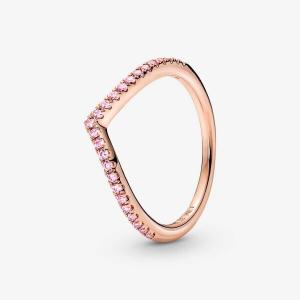 Кольцо Pandora Timeless Wish Sparkling Pink, розовое золото/розовый