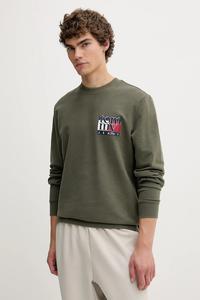 Хлопковая толстовка Tommy Jeans, зеленый