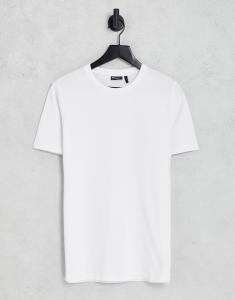 Белая облегающая футболка с круглым вырезом ASOS DESIGN